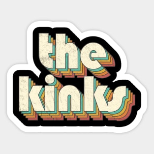 Vintage Kinks Rainbow Letters Distressed Style Sticker